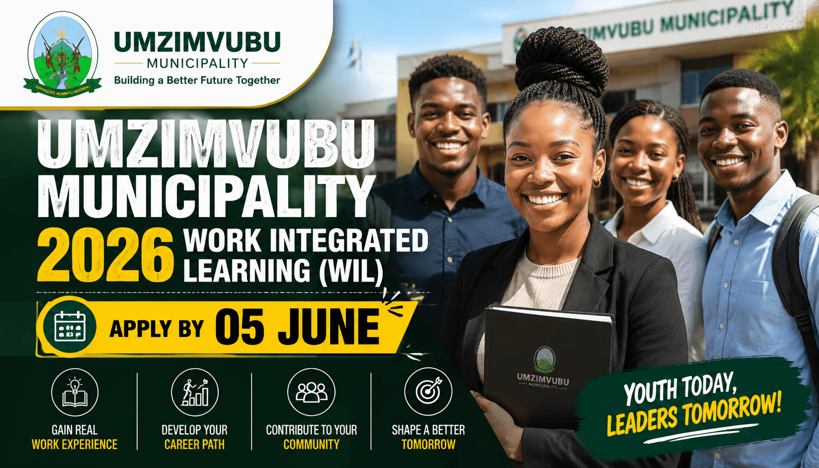 Umzimvubu Municipality 2026 Work Integrated Learning: Apply by 05 June