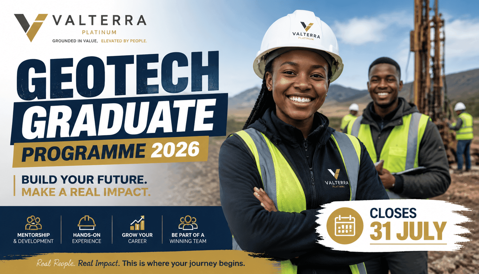 Valterra Platinum Geotech Graduate Programme 2026 – Closes 31 July