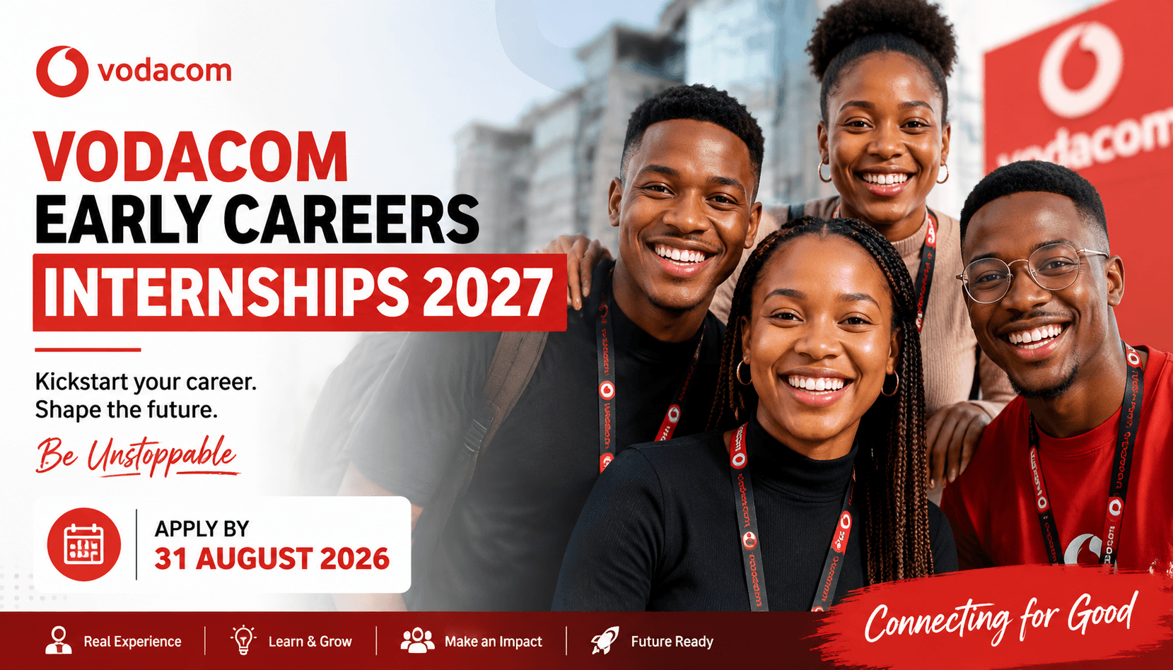 Vodacom Early Careers Internships 2027 – Apply by 31 August 2026