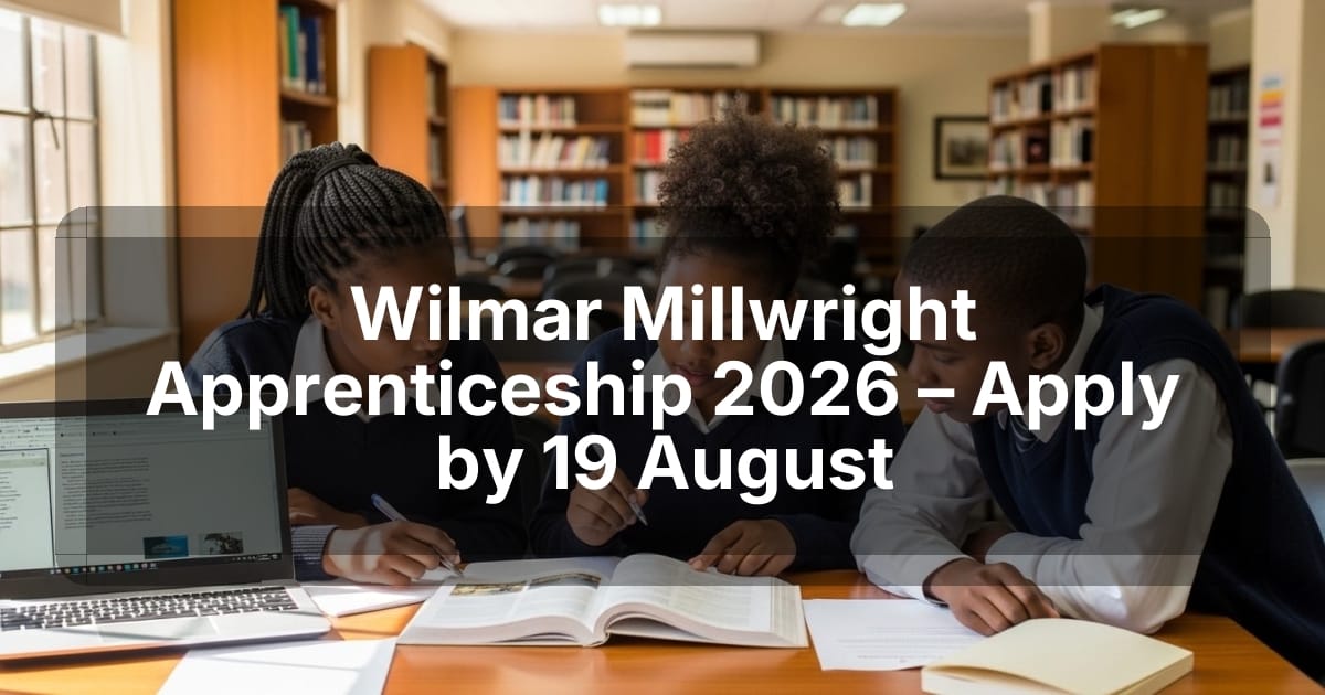 Wilmar Millwright Apprenticeship 2026 – Apply by 19 August