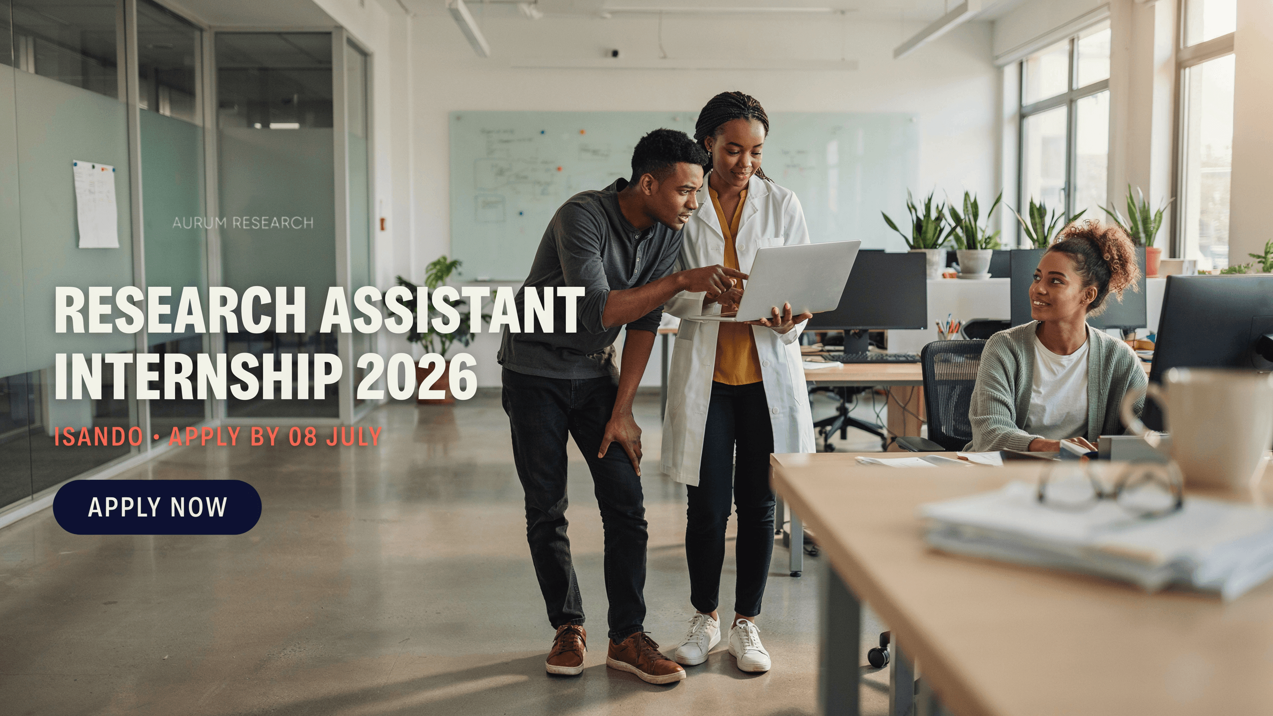 Aurum Research Assistant Internship 2026 – Isando – Apply by 08 July