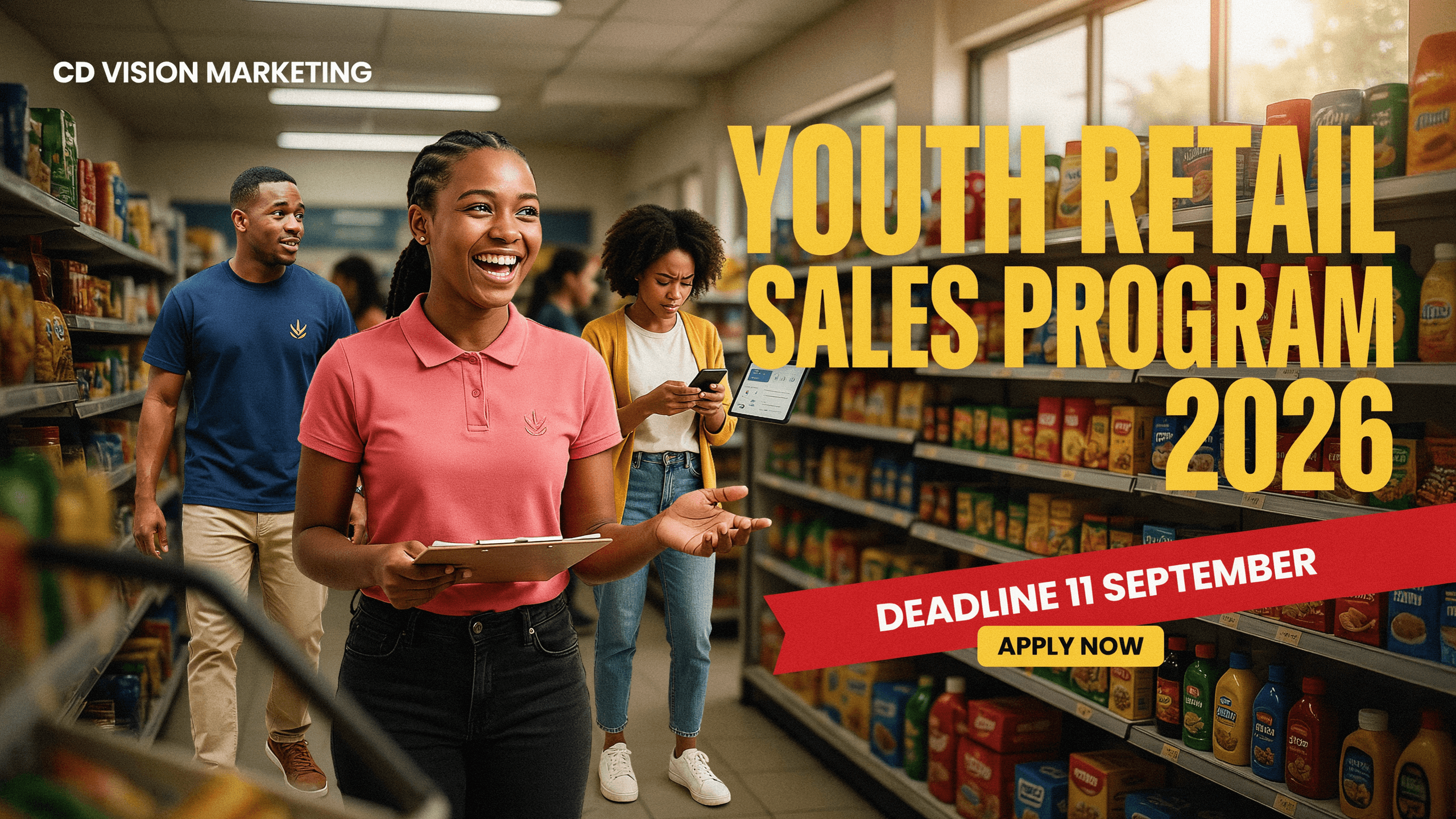 CD Vision Marketing Youth Retail Sales Prog 2026 – Deadline 11 Sep