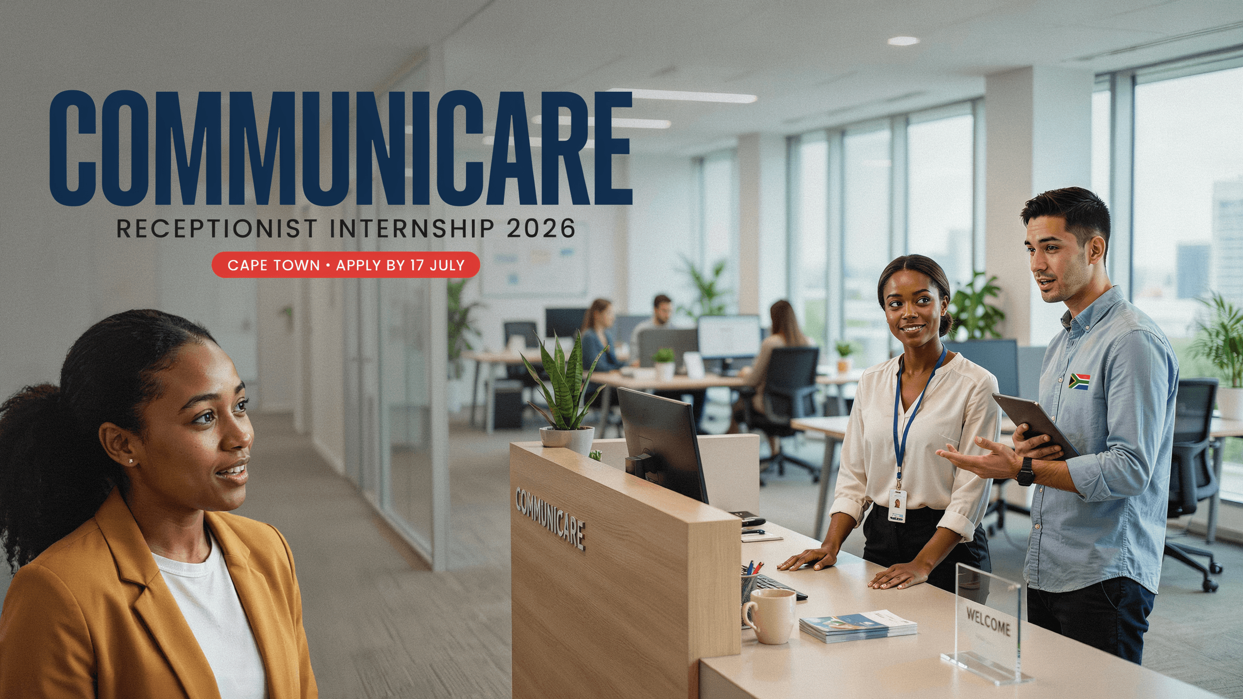 Communicare Receptionist Internship 2026 – Cape – Apply by 17 July