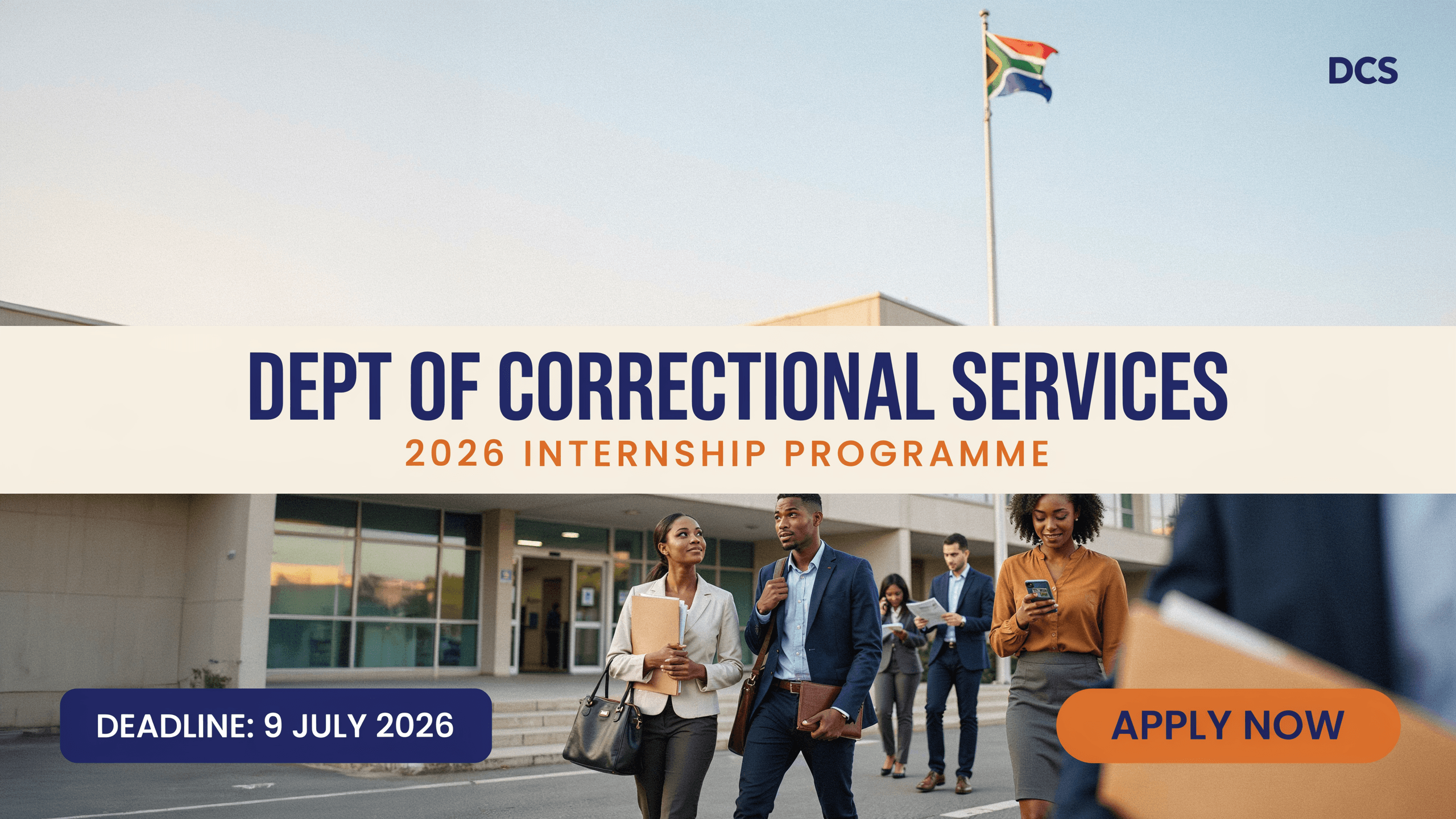 Dept of Correctional Services 2026 Internship – Deadline 9 July