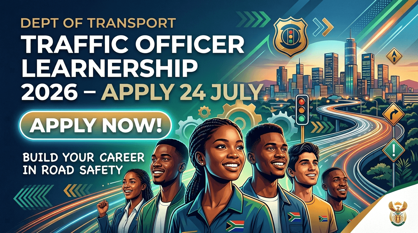 Dept of Transport Traffic Officer Learnership 2026 – Apply 24 July