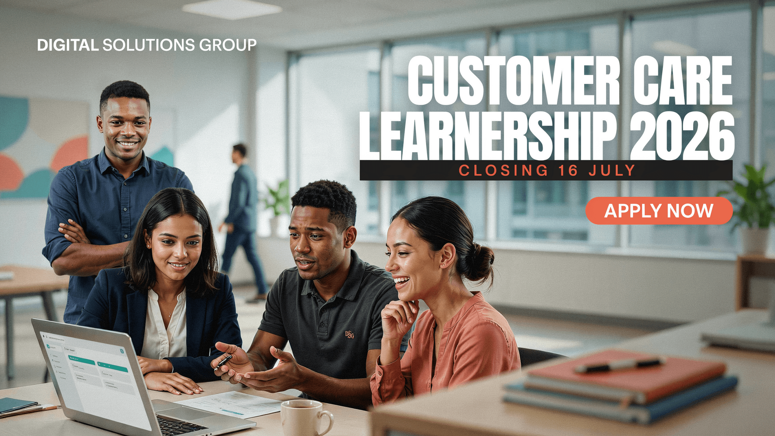 Digital Solutions Group Customer Care Learnership 2026 – Closes 16 Jul