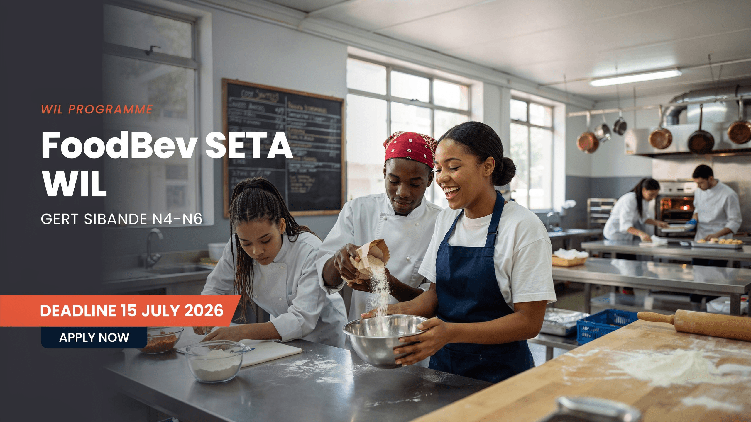 FoodBev SETA WIL – Gert Sibande N4‑N6 – Deadline 15 July 2026