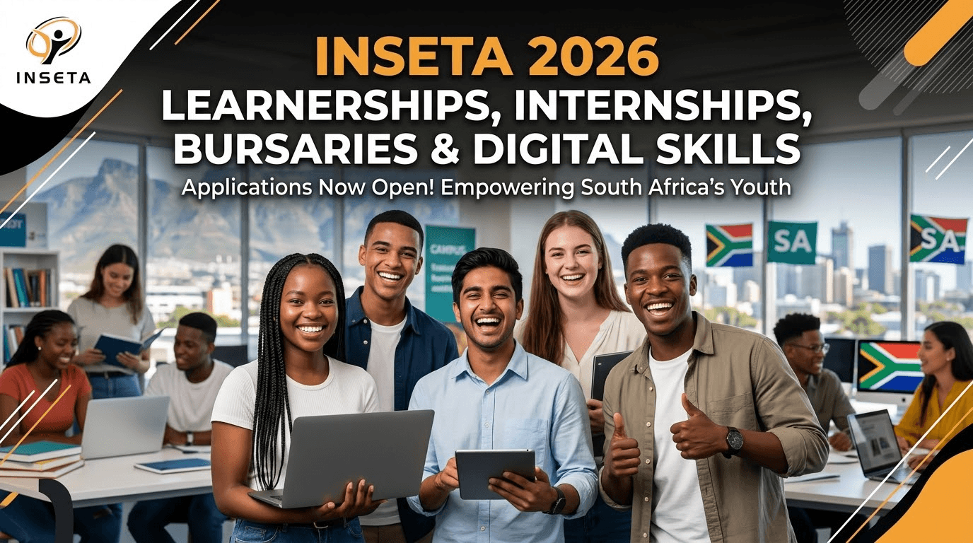 INSETA 2026 Learnerships, Internships, Bursaries & Digital Skills