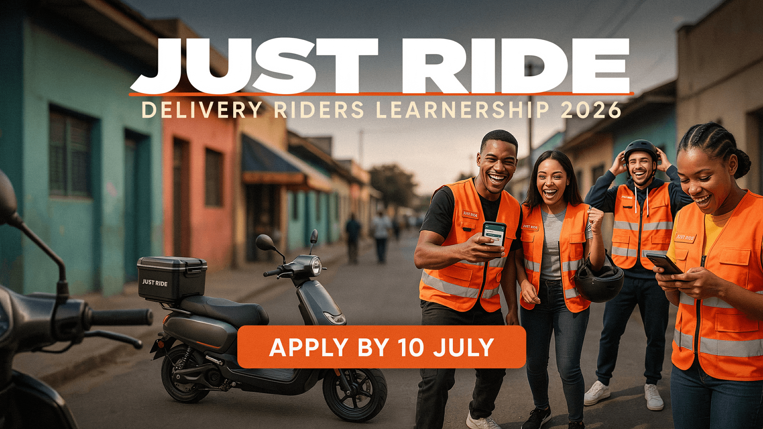 Just Ride Delivery Riders Learnership 2026 – Apply by 10 July