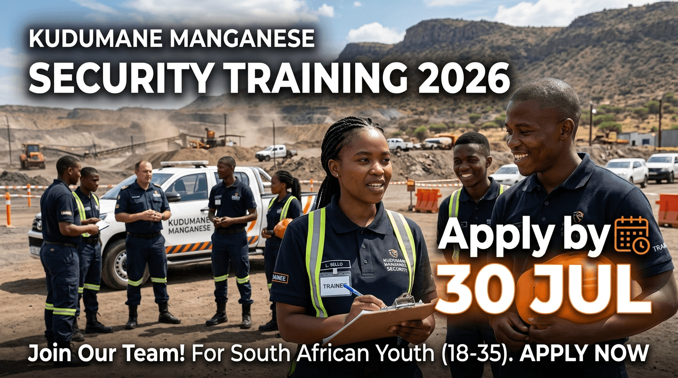 Kudumane Manganese Security Training 2026 – Apply by 30 Jul