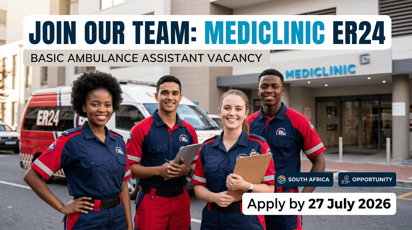 Mediclinic ER24 Basic Ambulance Assistant Vacancy – Closes 27 July 2026