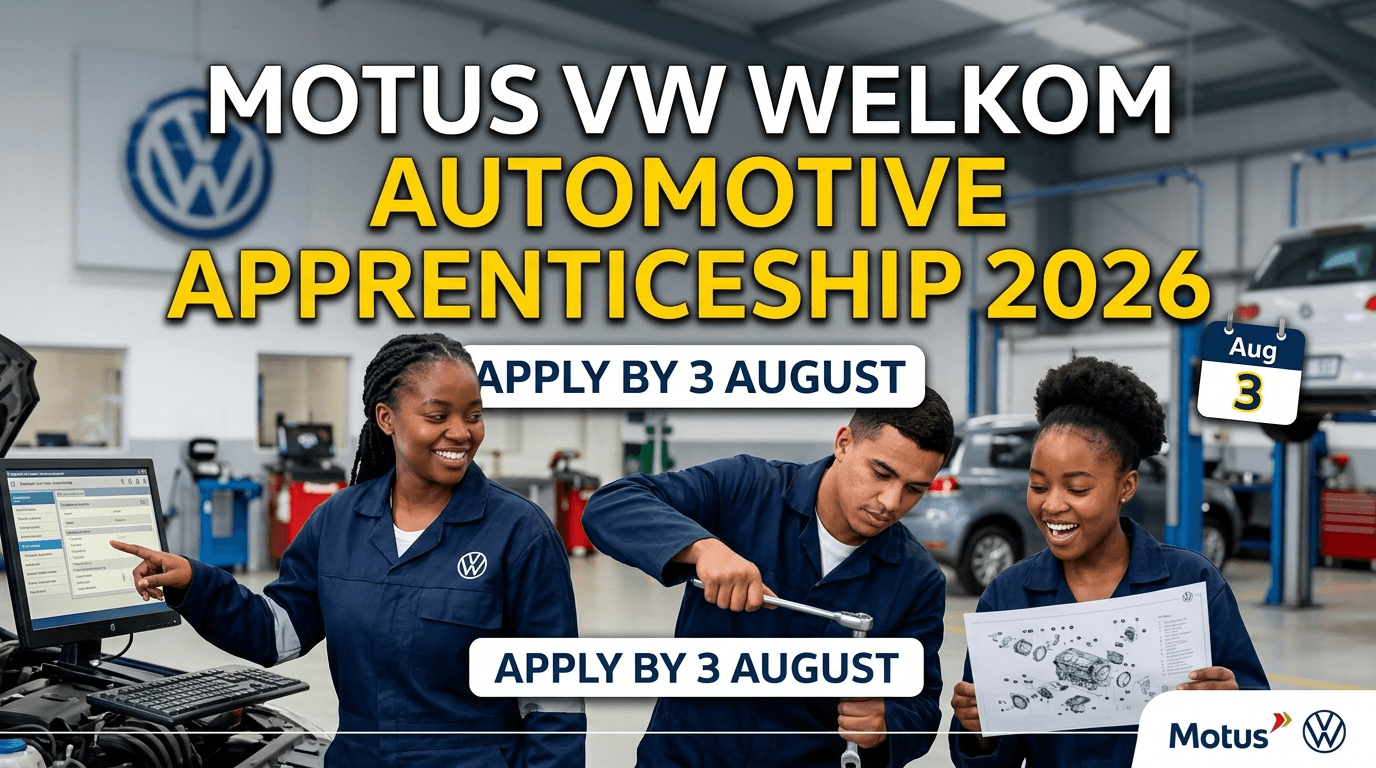 Motus VW Welkom Automotive Apprenticeship 2026 – Apply by 3 August