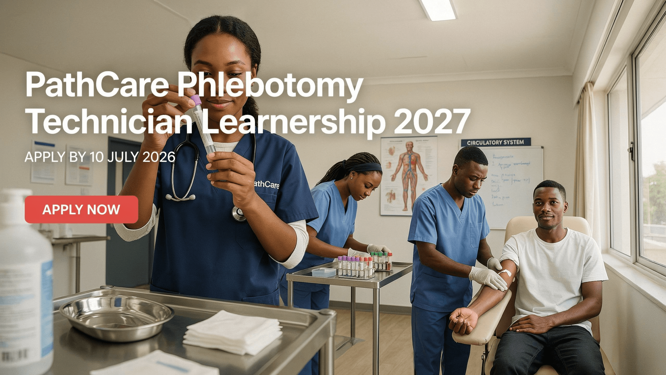 PathCare Phlebotomy Technician Learnership 2027 – Apply by 10 July 2026