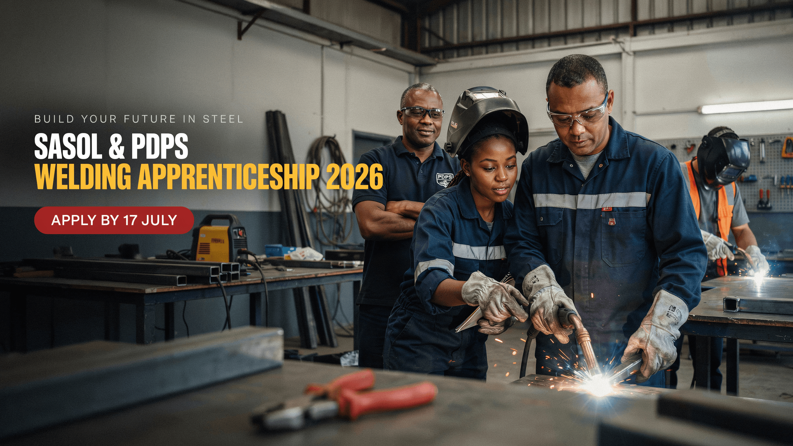 Sasol & PDPS Welding Apprenticeship 2026 – Apply by 17 July