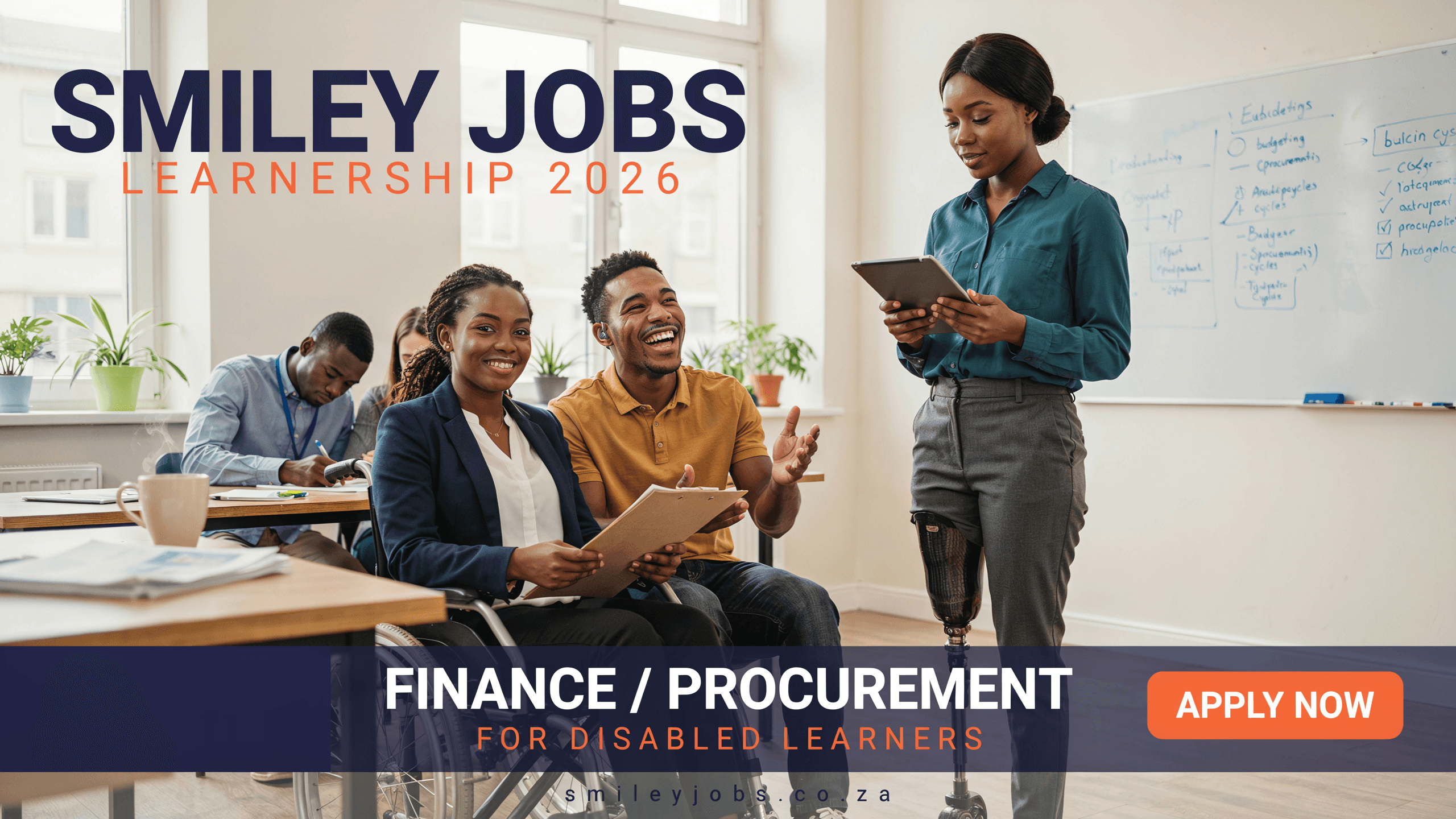 Smiley Jobs Learnership 2026 – Finance/Procurement for Disabled