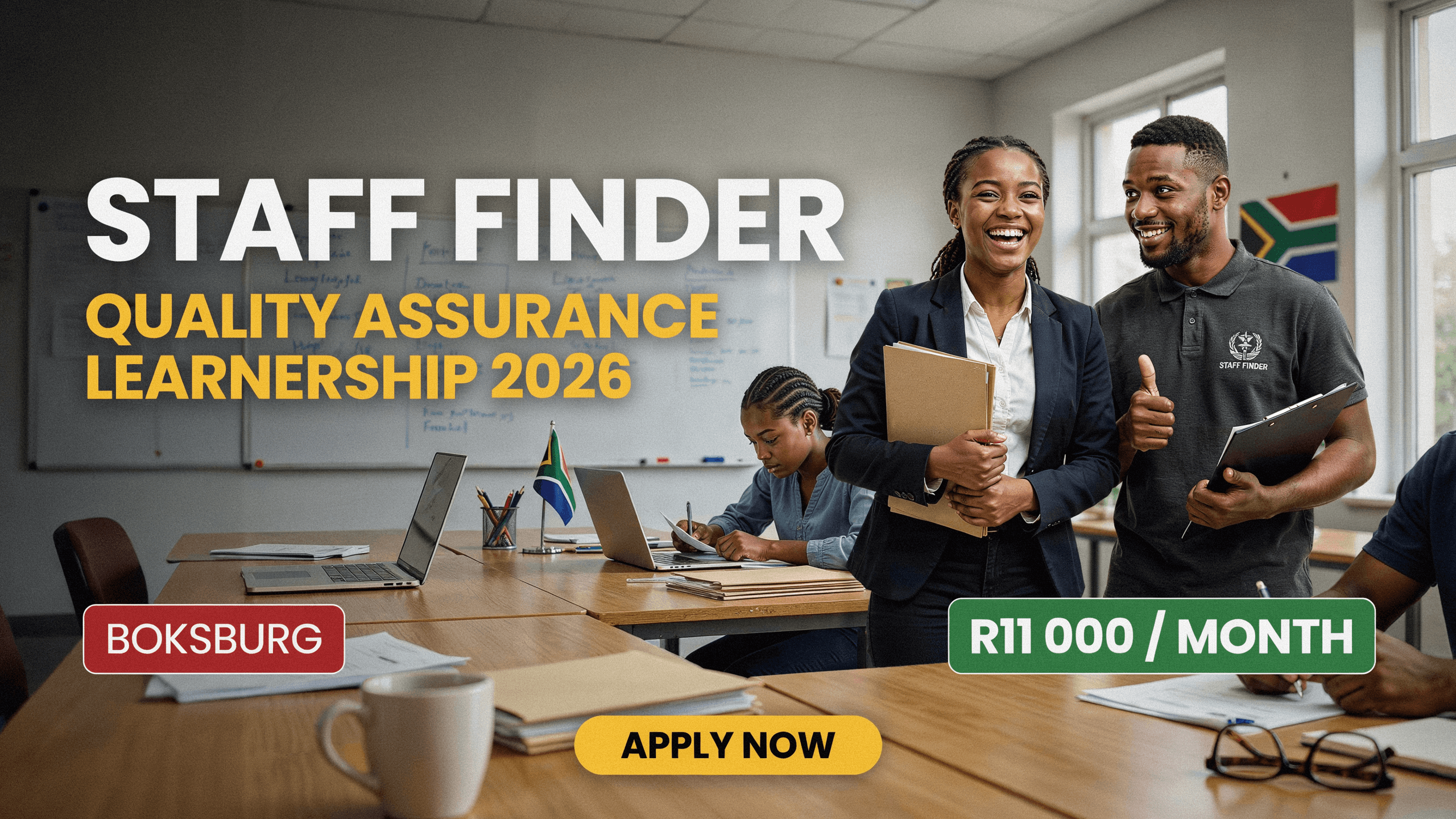 Staff Finder Quality Assurance Learnership 2026, Boksburg, R11 000/month