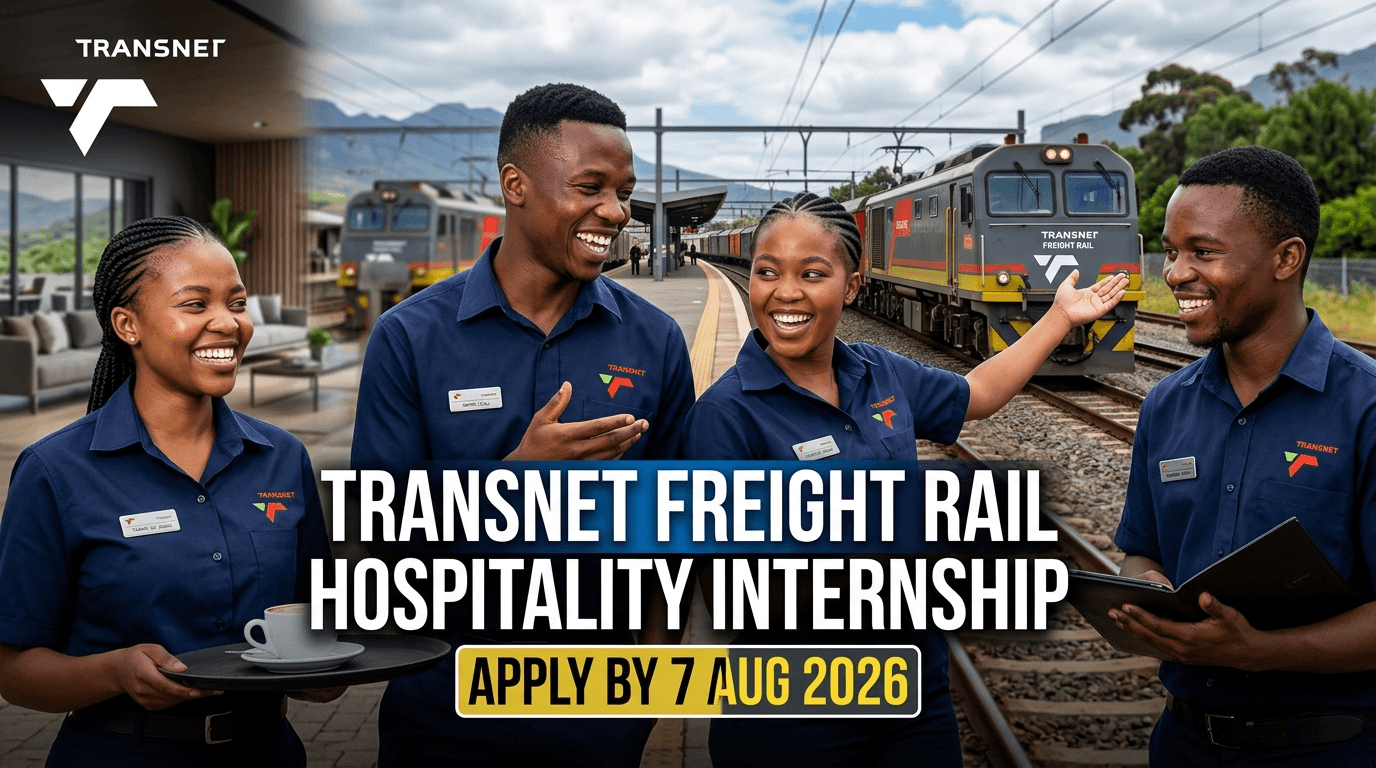 Transnet Freight Rail Hospitality Internship: Apply by 7 Aug 2026