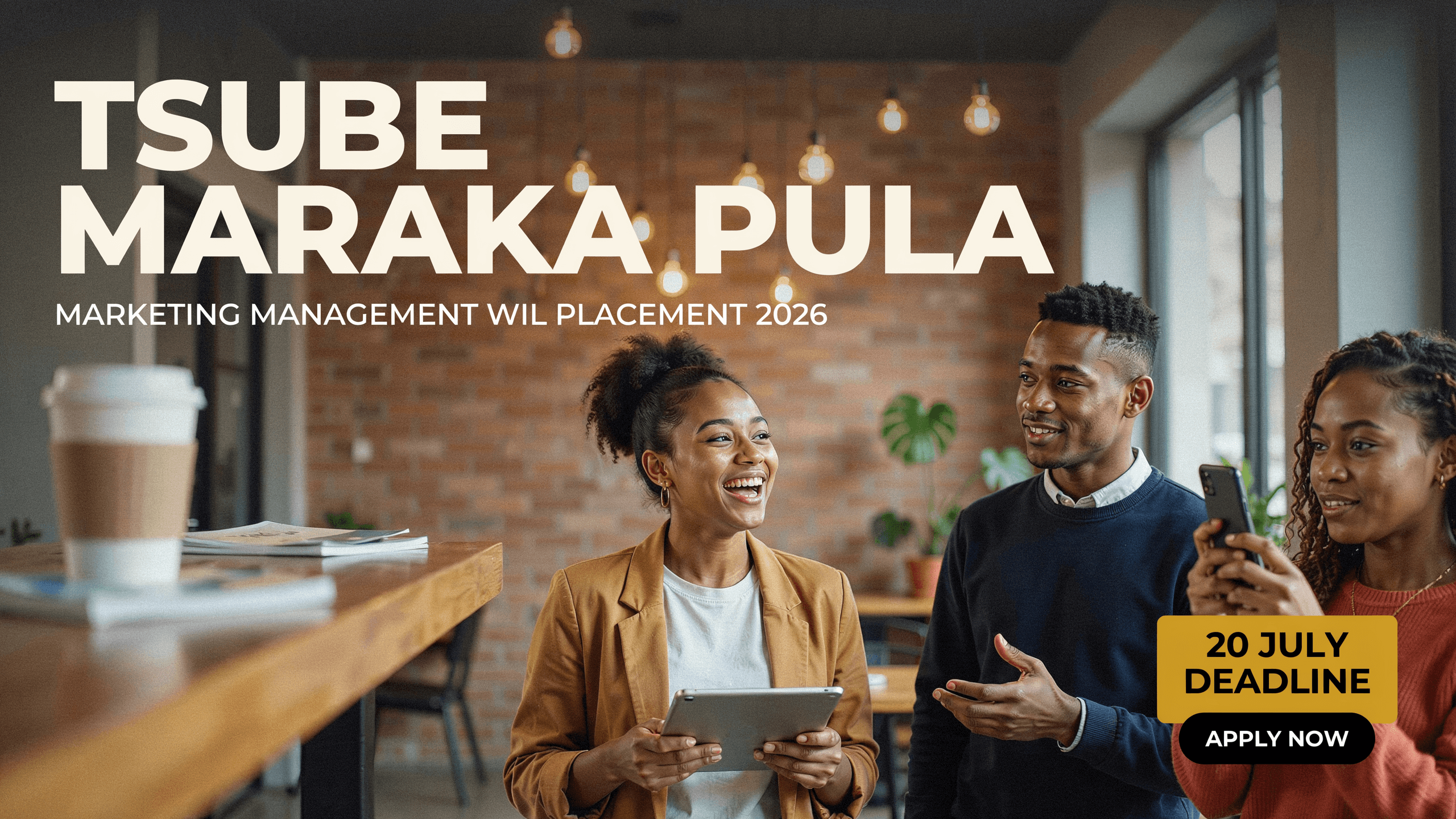 Tsube Maraka Pula Marketing Mgmt WIL Placement 2026 – 20 July deadline