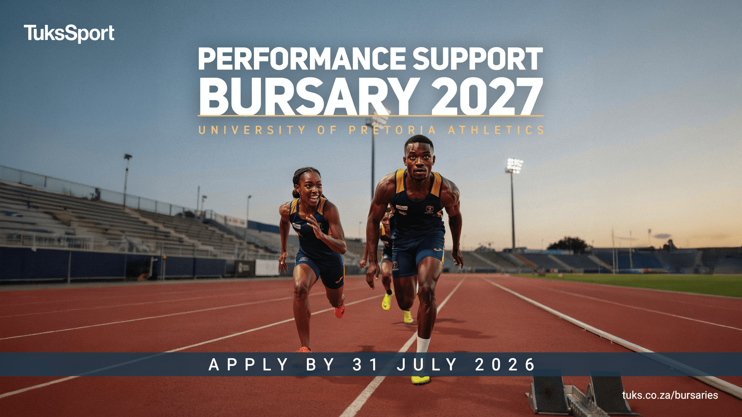 TuksSport Performance Support Bursary 2027 – by 31 July 2026
