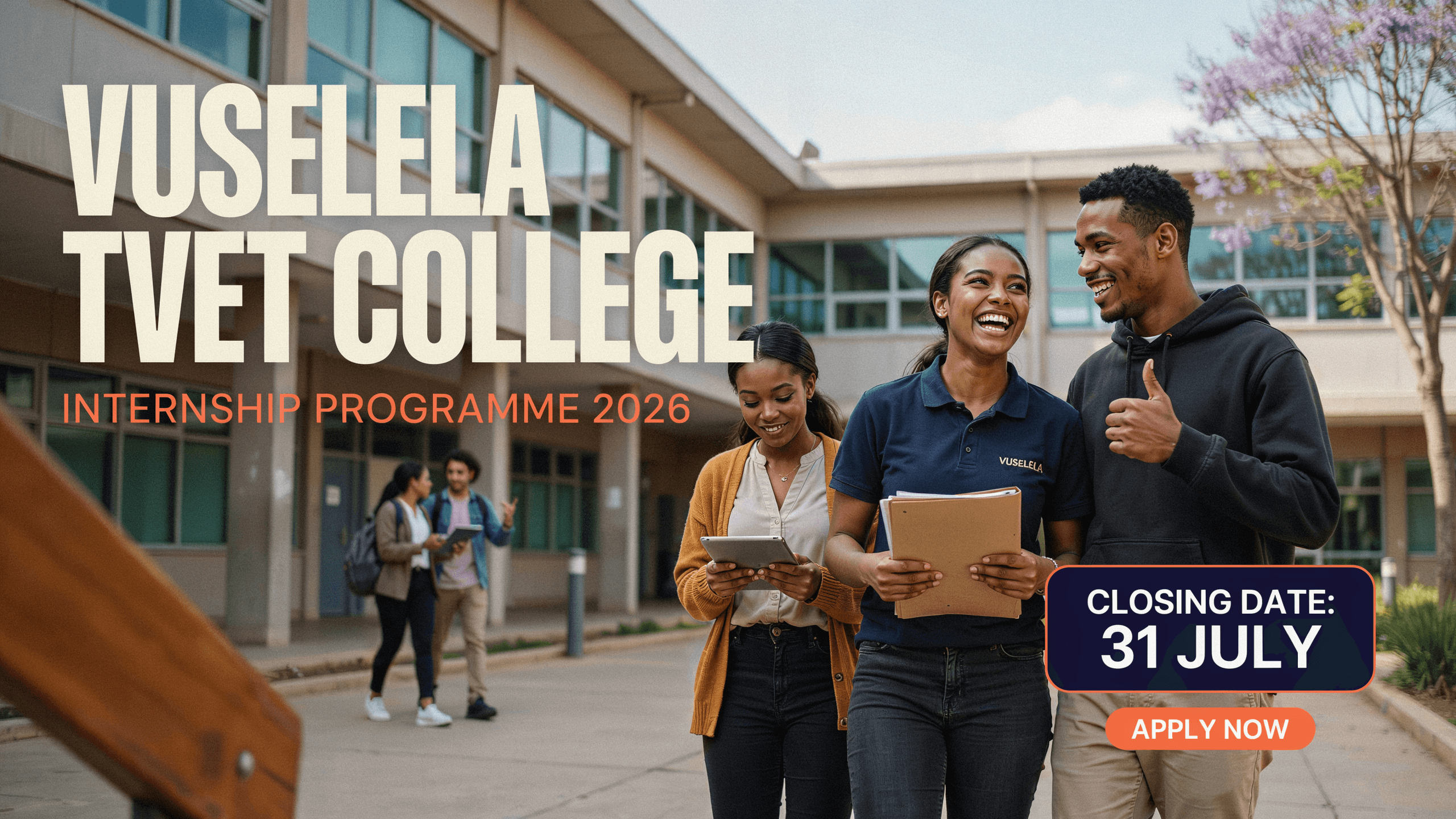 Vuselela TVET College Internship Programme 2026 – Closing date 31 July