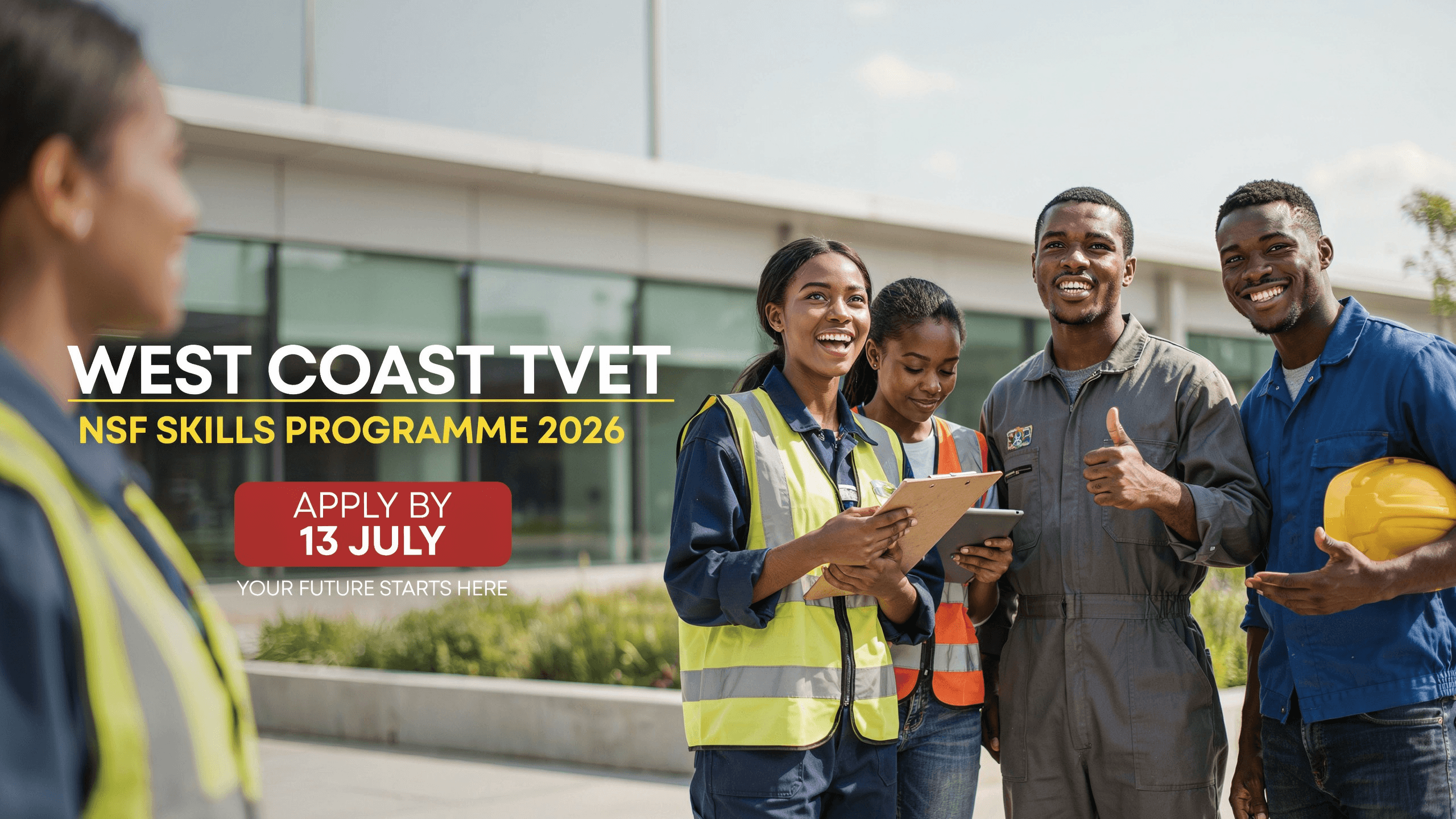 West Coast TVET NSF Skills Programme 2026 – Apply by 13 July