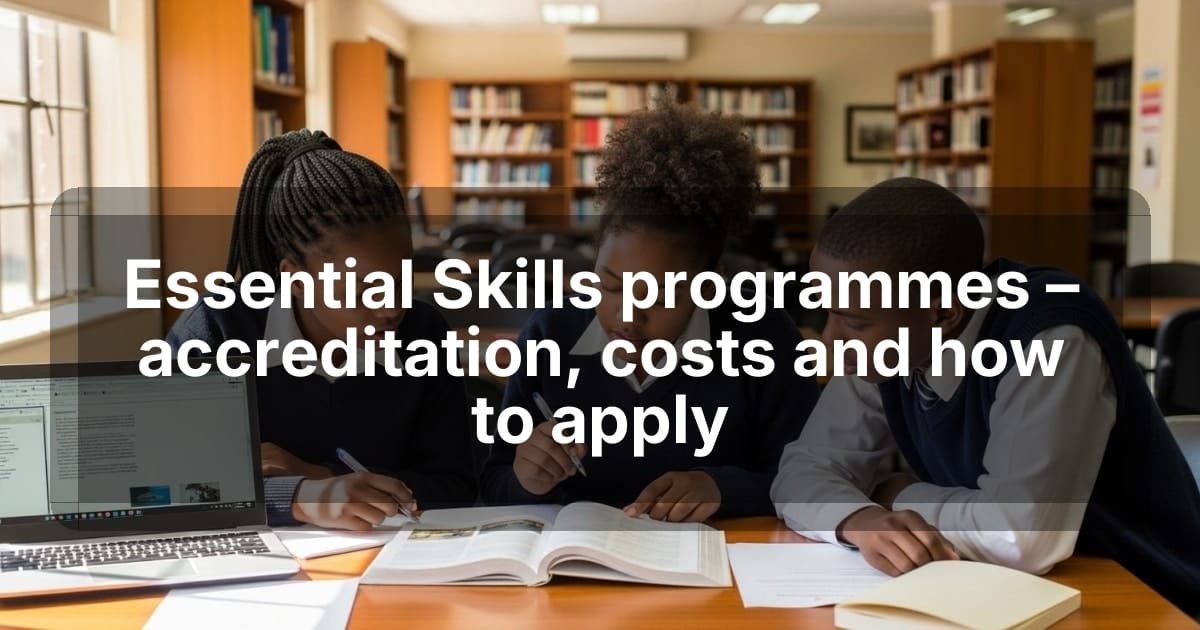 Essential Skills programmes – accreditation, costs and how to apply