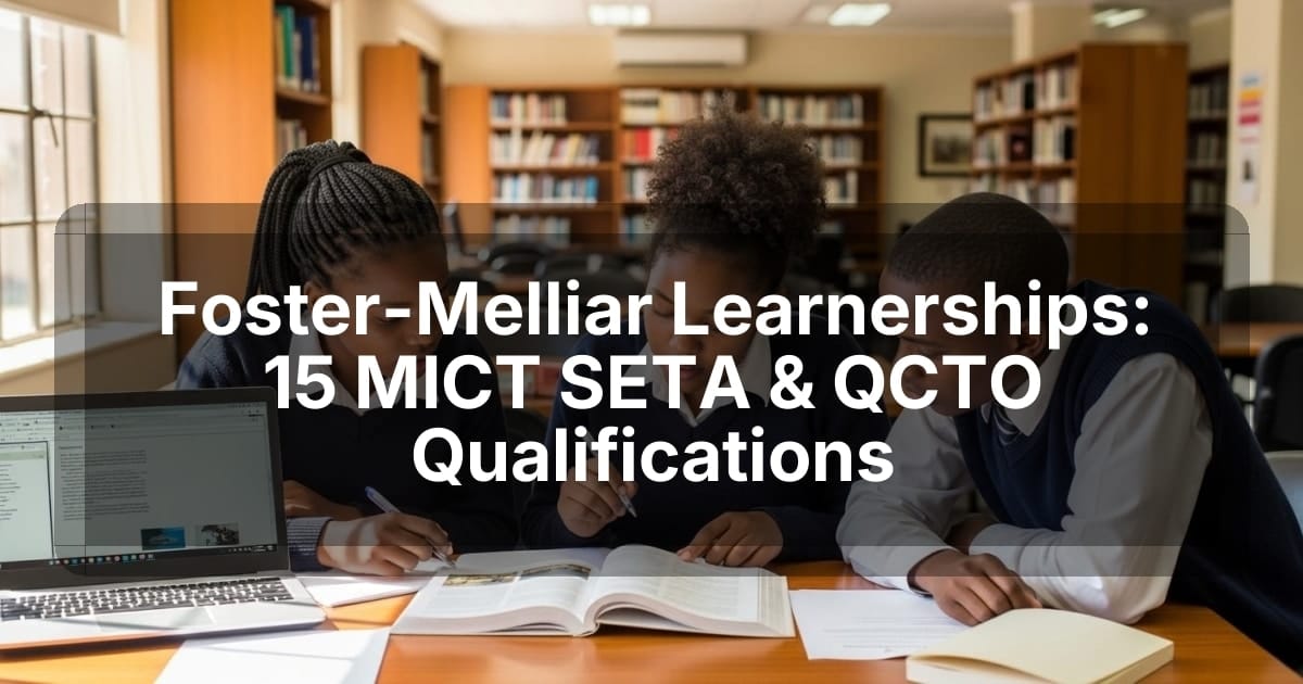 Foster-Melliar Learnerships: 15 MICT SETA & QCTO Qualifications
