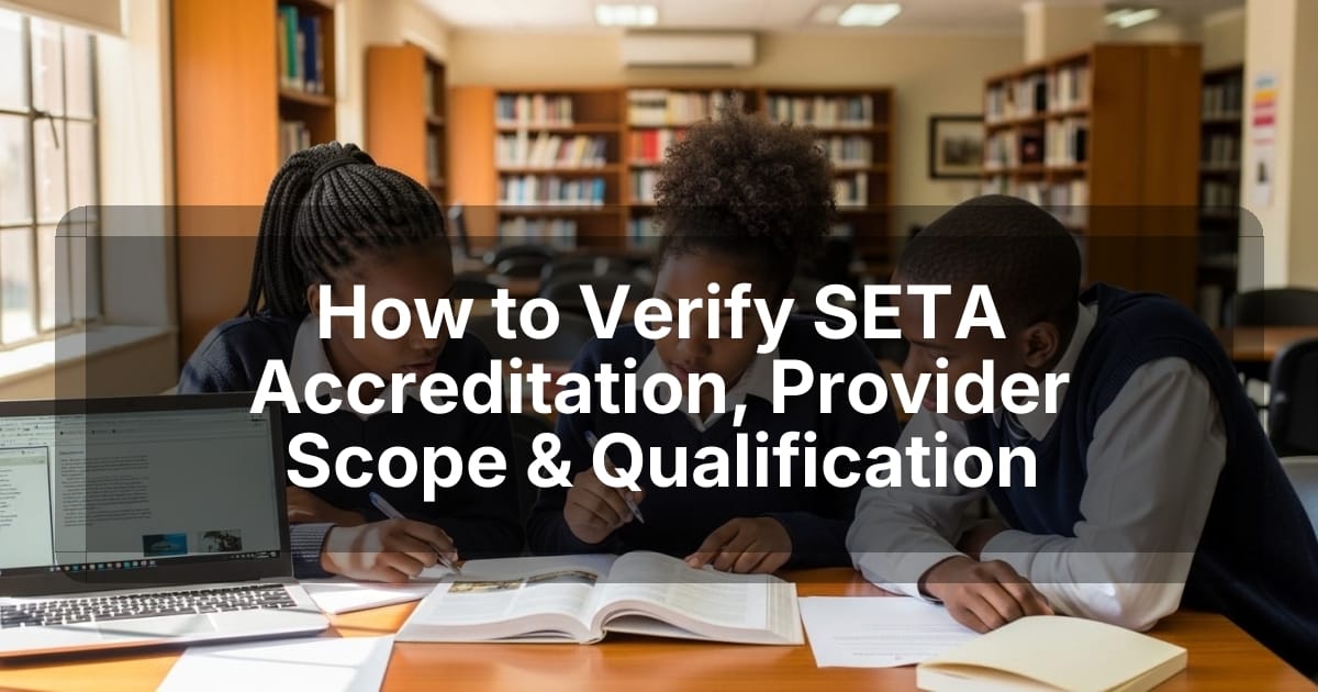 How to Verify SETA Accreditation, Provider Scope & Qualification