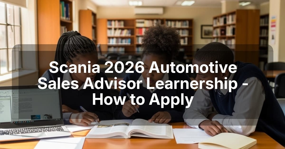 Scania 2026 Automotive Sales Advisor Learnership - How to Apply