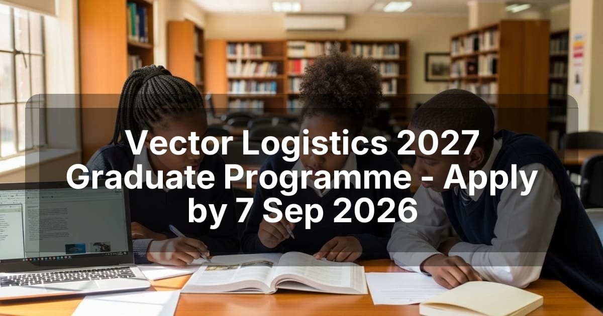 Vector Logistics 2027 Graduate Programme - Apply by 7 Sep 2026