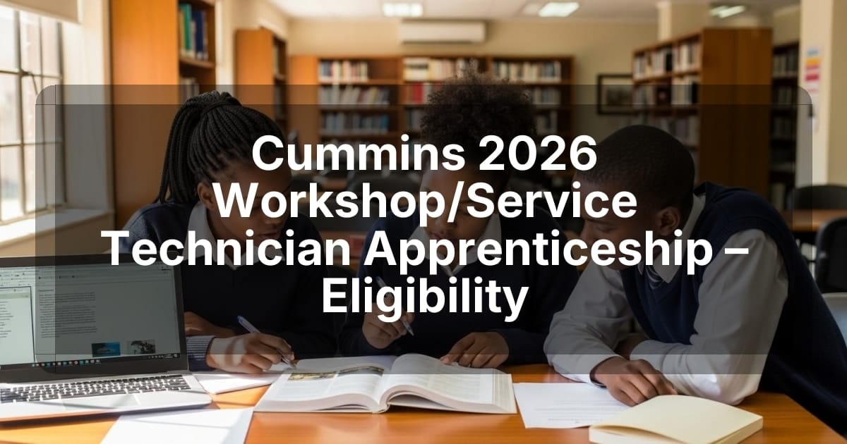 Cummins 2026 Workshop/Service Technician Apprenticeship – Eligibility