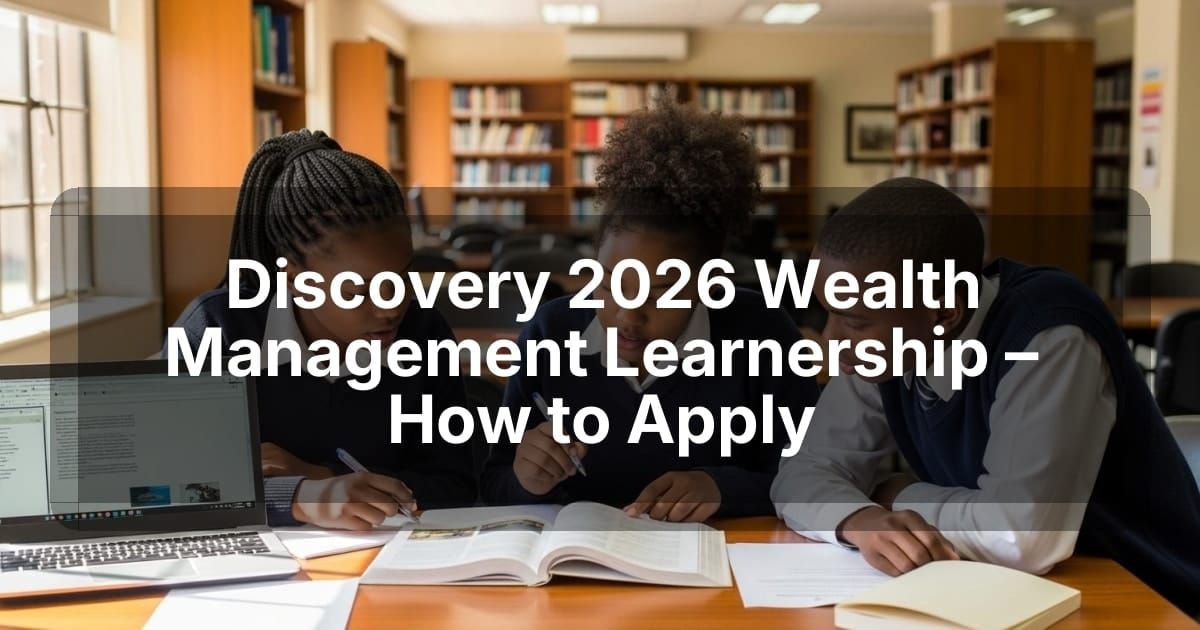 Discovery 2026 Wealth Management Learnership – How to Apply