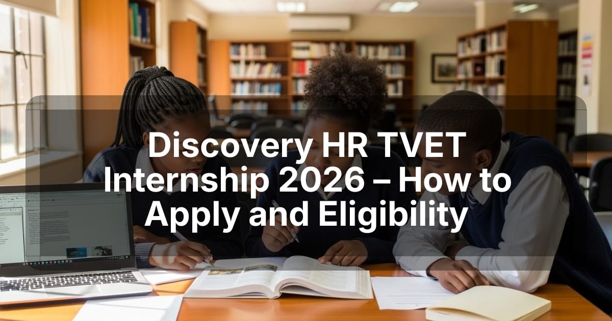 Discovery HR TVET Internship 2026 – How to Apply and Eligibility