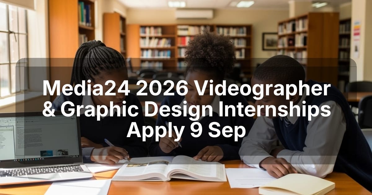 Media24 2026 Videographer & Graphic Design Internships Apply 9 Sep