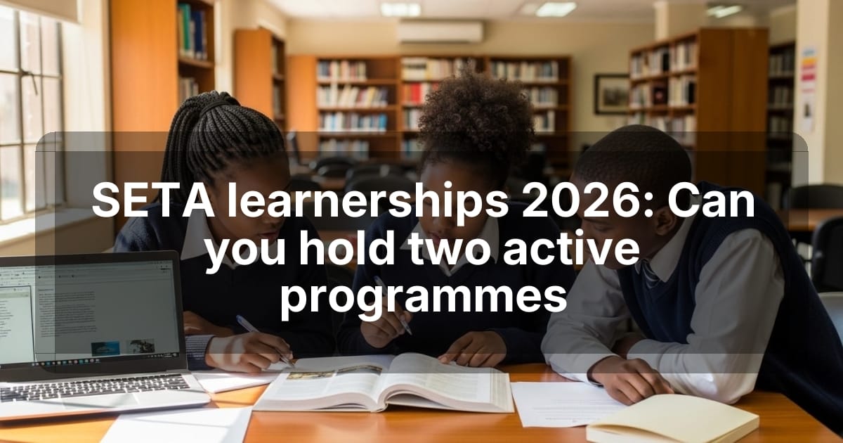 SETA learnerships 2026: Can you hold two active programmes