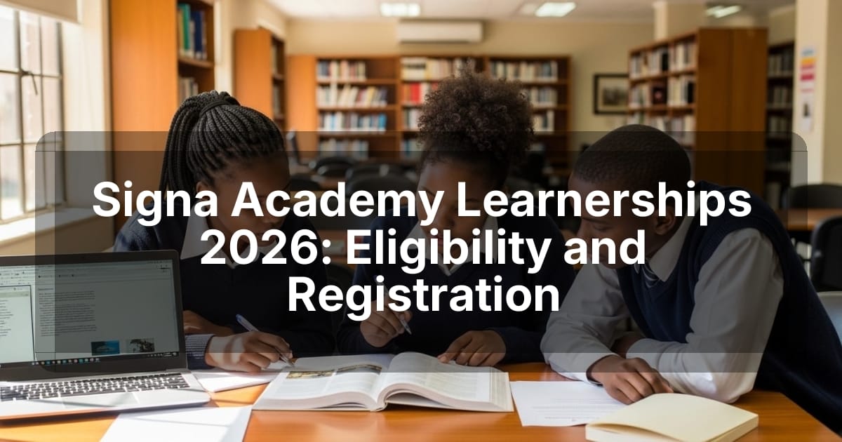 Signa Academy Learnerships 2026: Eligibility and Registration