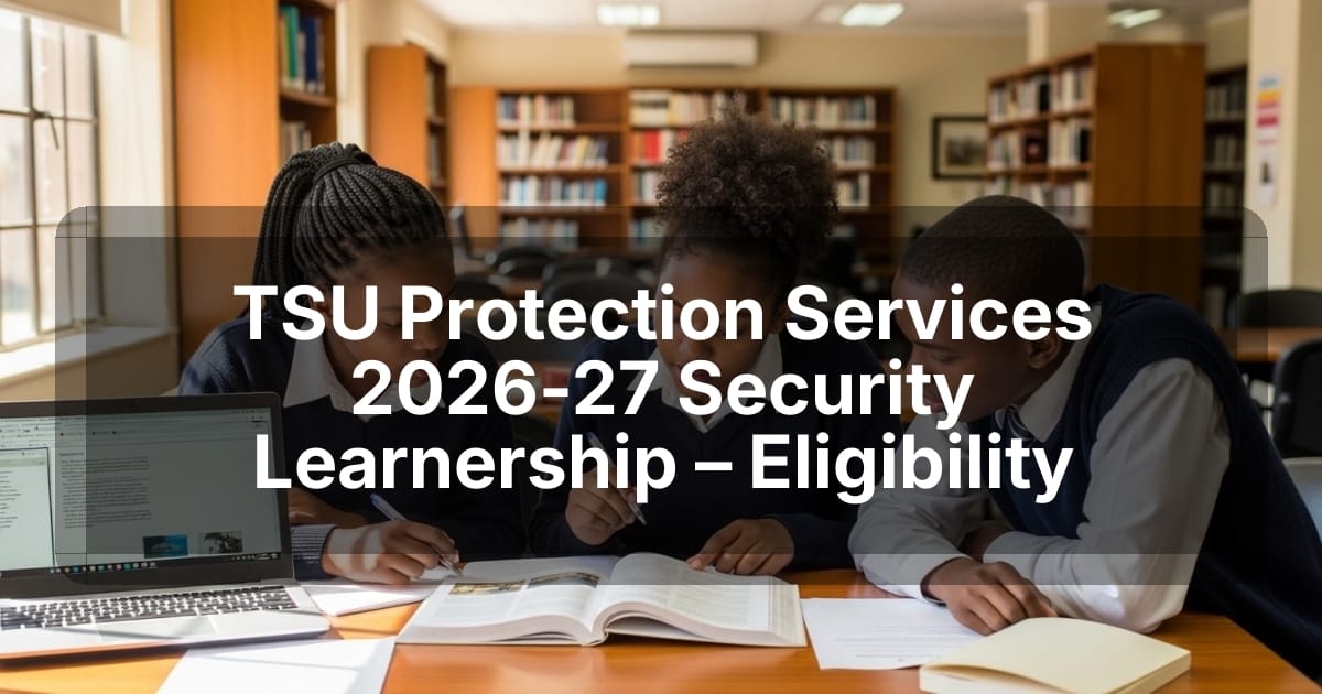 TSU Protection Services 2026‑27 Security Learnership – Eligibility