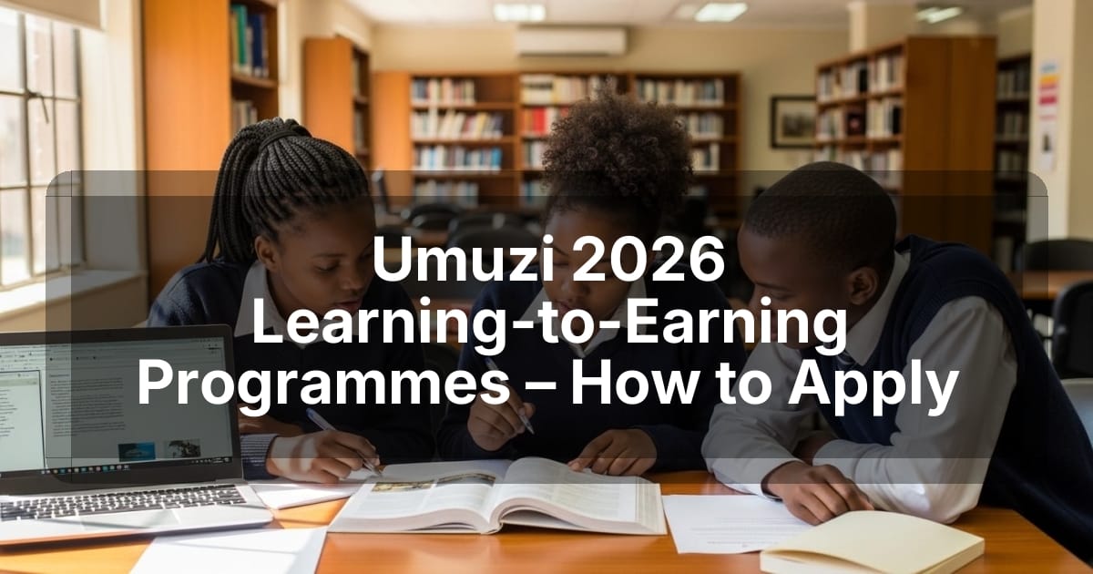 Umuzi 2026 Learning-to-Earning Programmes – How to Apply