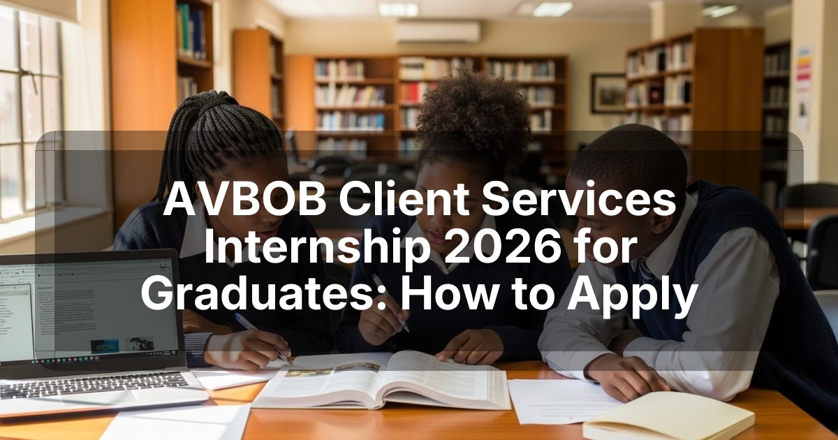 AVBOB Client Services Internship 2026 for Graduates: How to Apply