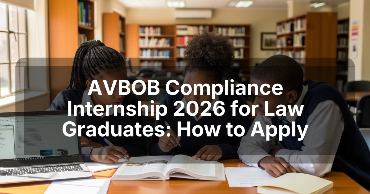 AVBOB Compliance Internship 2026 for Law Graduates: How to Apply