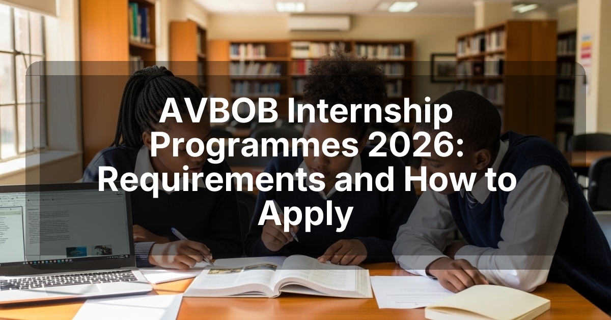 AVBOB Internship Programmes 2026: Requirements and How to Apply