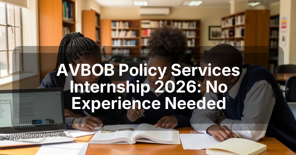 AVBOB Policy Services Internship 2026: No Experience Needed