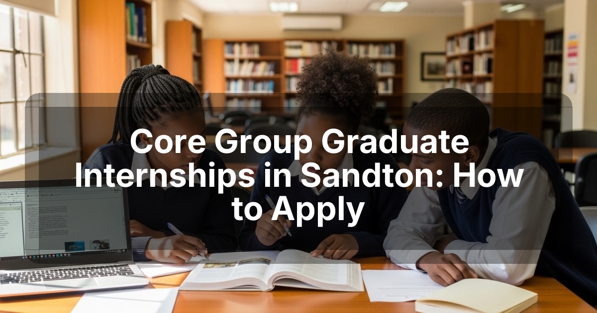 Core Group Graduate Internships in Sandton: How to Apply