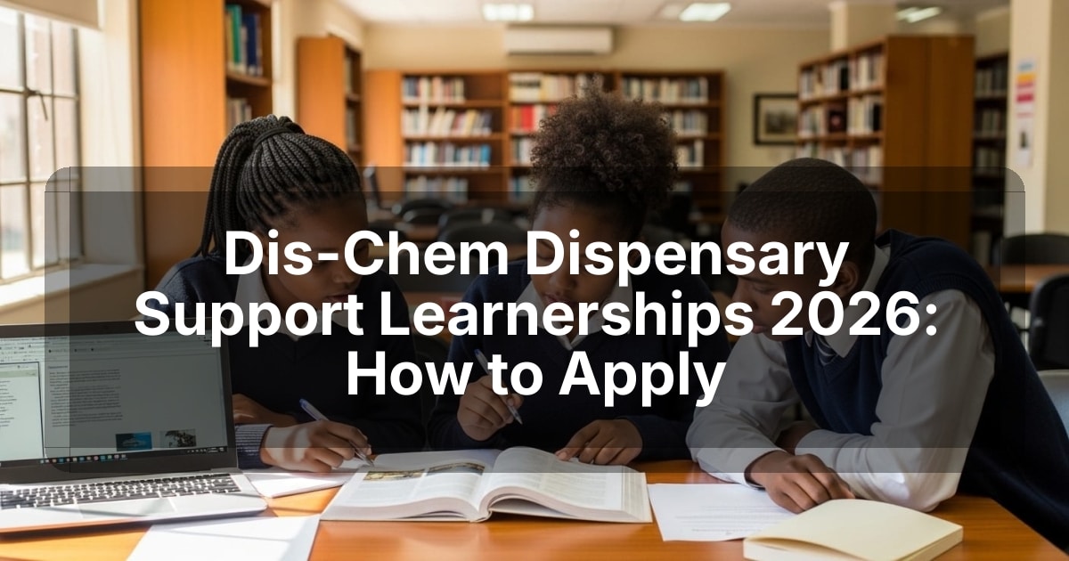 Dis-Chem Dispensary Support Learnerships 2026: How to Apply