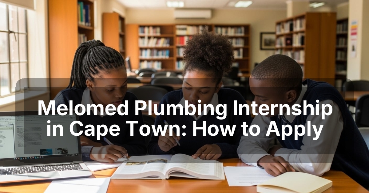 Melomed Plumbing Internship in Cape Town: How to Apply