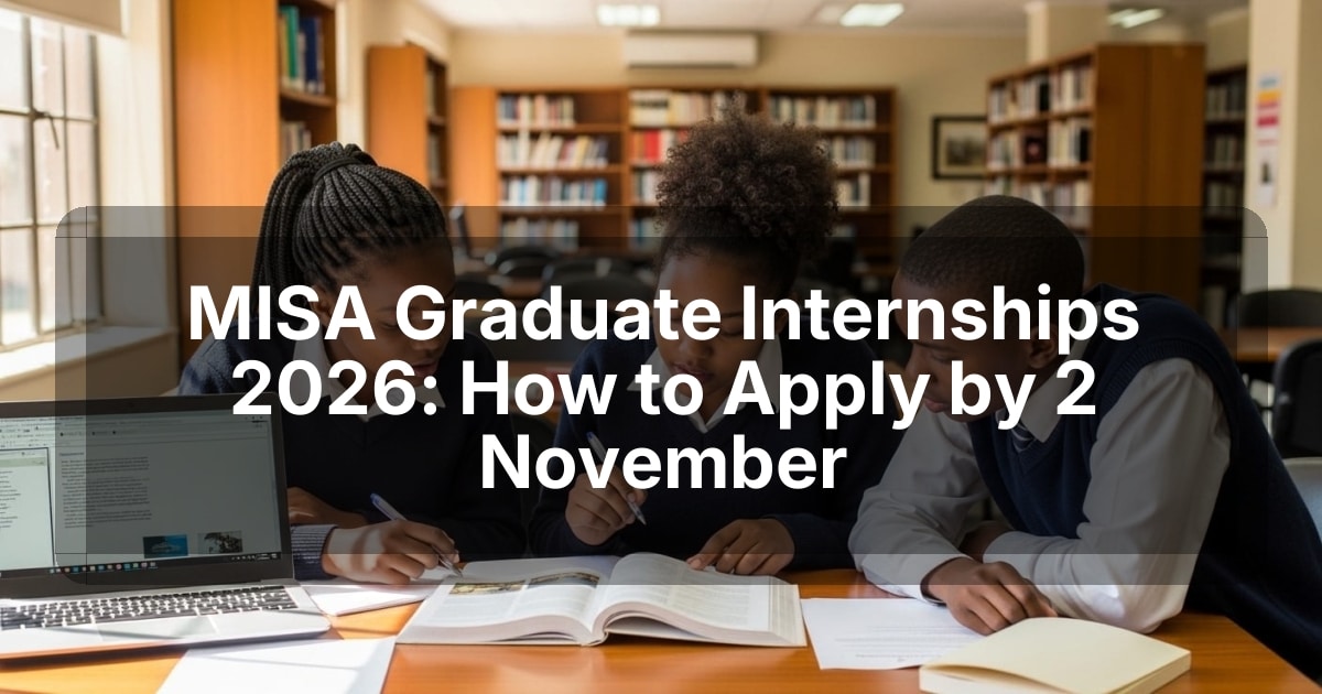 MISA Graduate Internships 2026: How to Apply by 2 November