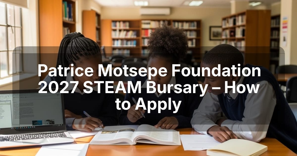 Patrice Motsepe Foundation 2027 STEAM Bursary – How to Apply