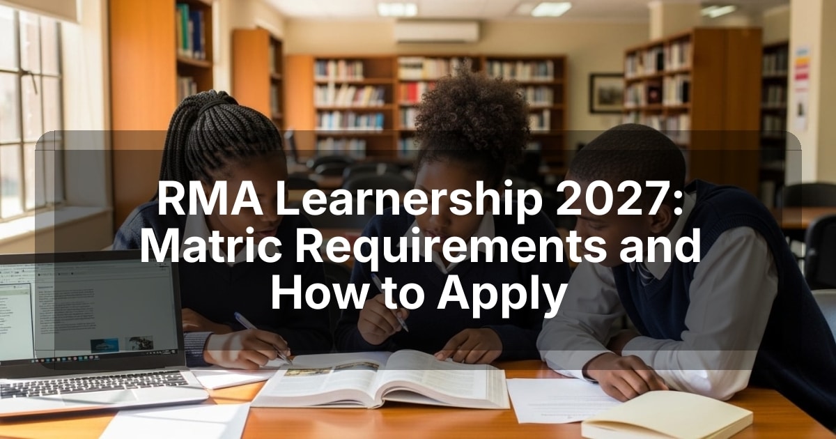 RMA Learnership 2027: Matric Requirements and How to Apply
