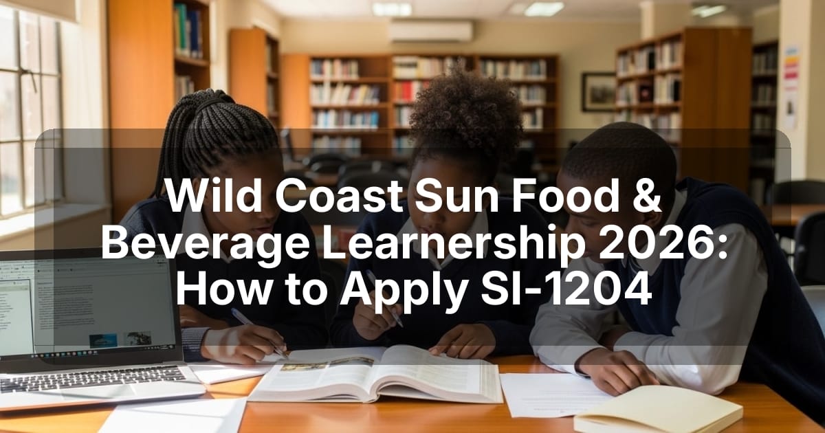 Wild Coast Sun Food & Beverage Learnership 2026: How to Apply SI-1204